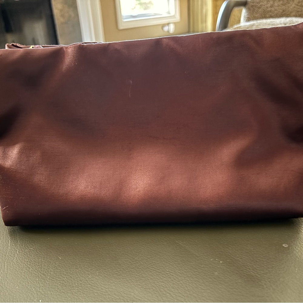 Ulla Johnson gorgeous Remy  Brown Satin Clutch and crossbody with strap. NWT.